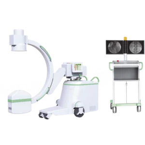 Sistema de Arco en C Digital Móvil, equipo médico de radiología para quirófano dentro del equipamiento hospitalario.